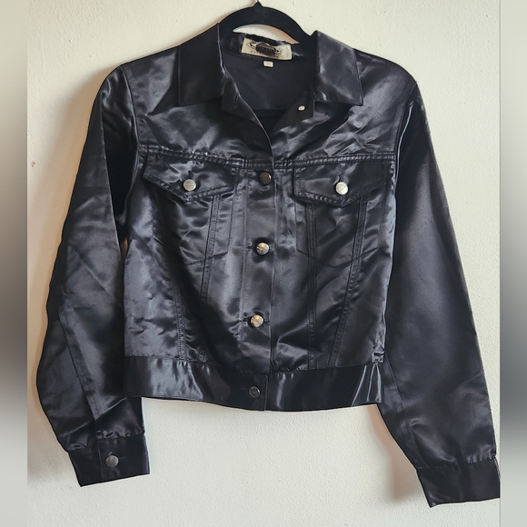 Patrick Cox Jackets & Blazers - Patrick Cox Wannabe Vintage Satin Jacket – Black – Made in Italy – Size Small